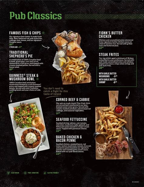 fionn maccools menu|fionn maccool's menu st john's.